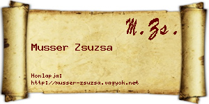Musser Zsuzsa névjegykártya